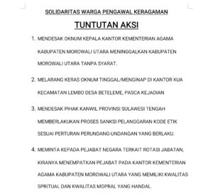 Tuntutan Warga Pengawal Keragaman